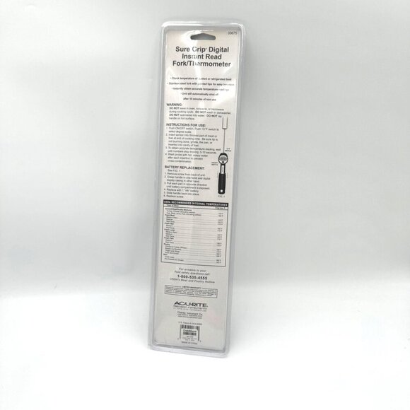 Crate And Barrel Acurite Digital Instant Read Fork/ Thermometer NEW in package g - Picture 3 of 12